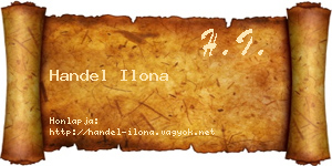 Handel Ilona névjegykártya